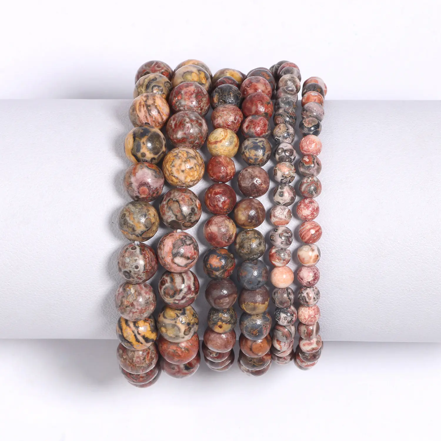 Natural red leopard skin bracelet