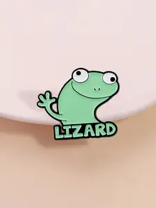 Cute Lizard Badge, Cartoon Theme, Light, Active Design, Perfect for Pet Lovers and Kawaii Style Daily Wear