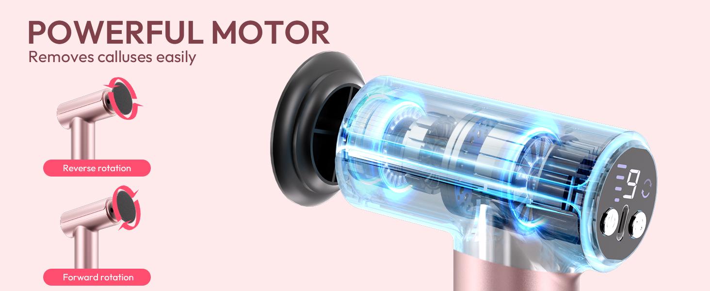 Electric Foot Callus Remover - 2 in 1 Rechargeable Electric Callus Remover for Feet, Pedicure Tools with 70pcs Sandpapers, Professional Foot Scrubber File for Dead Skin - Pink