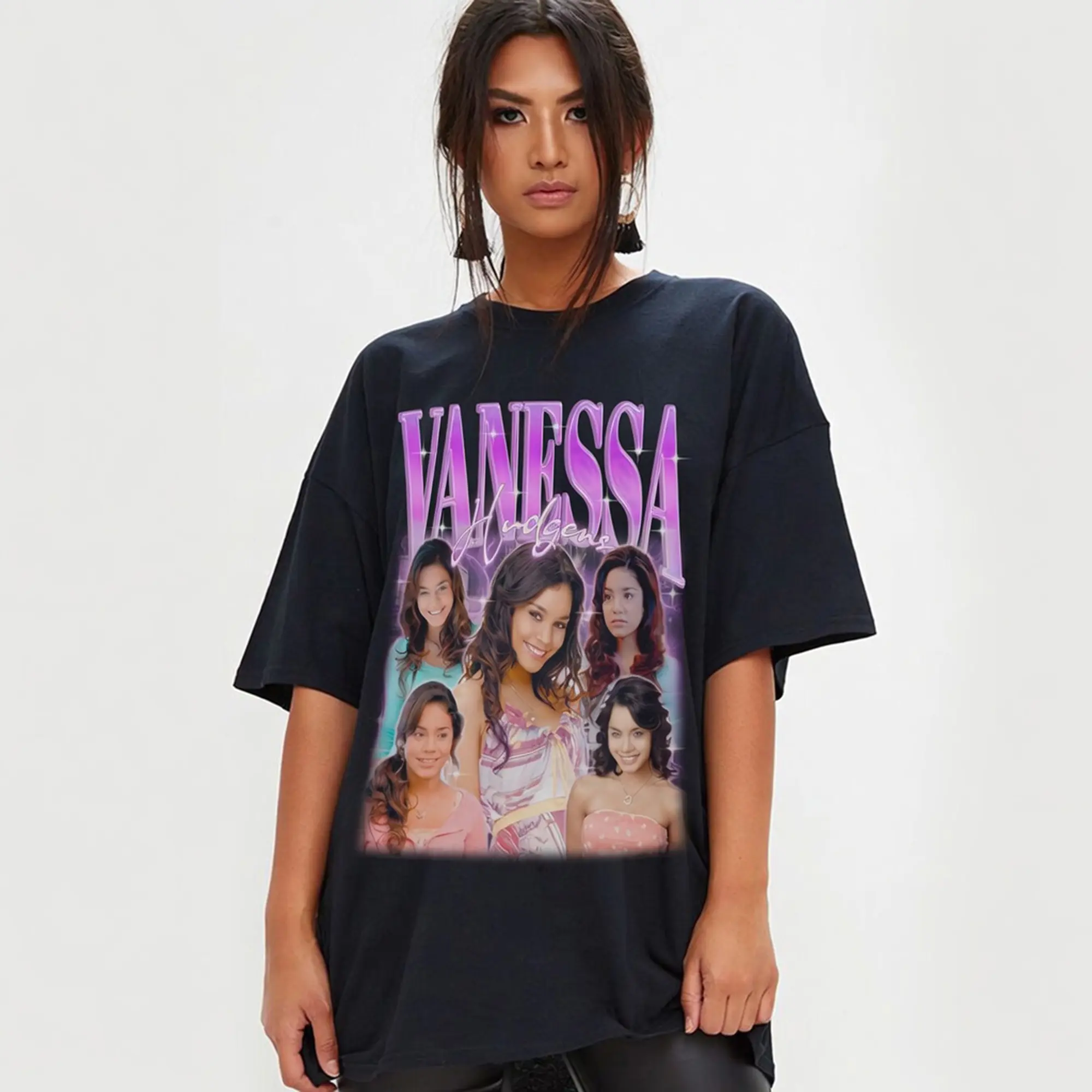 Vanessa Hudgens Shirt Vintage Celebrity Graphic Tee Y2K Bootleg Style Unisex Gift