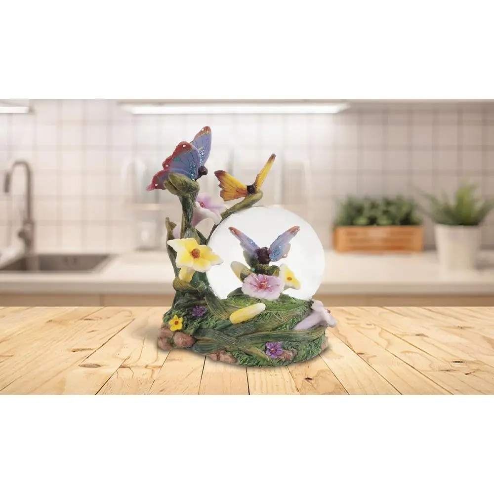5"H Butterflies Glitter Snow Globe