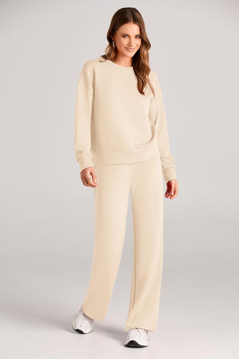 PrettyGarden Women's 2 Piece Outfits Long Sleeve Pullover Tops And Long Pants Lounge Sets Tracksuit