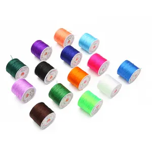 Elastic cord 0.7MM black and white 46m/roll 1pcs/pack, suitable for DIY beads, bracelets, bracelets, jewelrymaking accessories