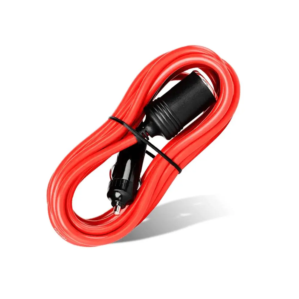 Nilight 6FT 12-24V DC Universal Socket Extension Cord Cable - Male Plug, Fuse Safety, Red Durable Protection, Female Connector, High-Temp Wire, Vehicle Accessories, Automotive Electrical Appliance Power Accessory, Tube-Compatible