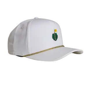 The Lettuce King | Imperial Rope Hat - White / Metallic Gold