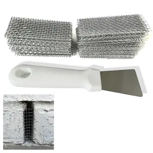 100 count Stainless Steel Brick Weep Hole Covers for Brick Walls,2.75" Covers Can Be Cut or Stacked to Fill Different Size Weep Holes with Stainless Steel Spatula.