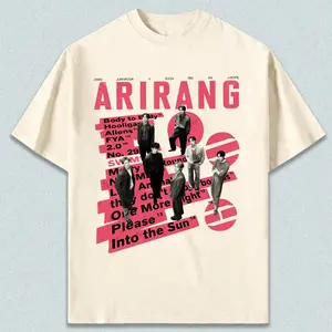 Arirang World Tour Shirt, Bangtan 2026 Concert Tee, Merch Gift for K-pop Fan, Unsex Graphic Design T-shirt