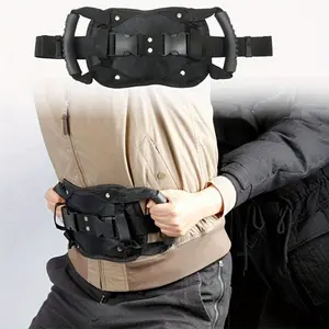 Motorcycle Backseat Handle - Adjustable Reinforce Buckle Bandage - Waist Belt Black Backseat Handle - Passenger Seat Grip Strap - Motorcycle Accessory for Motorcycle Passenger - Birthday Christmas Gift