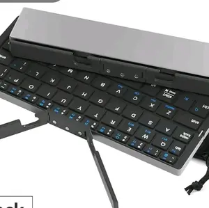 Foldable Bluetooth Keyboard with Phone Stand & Long Battery