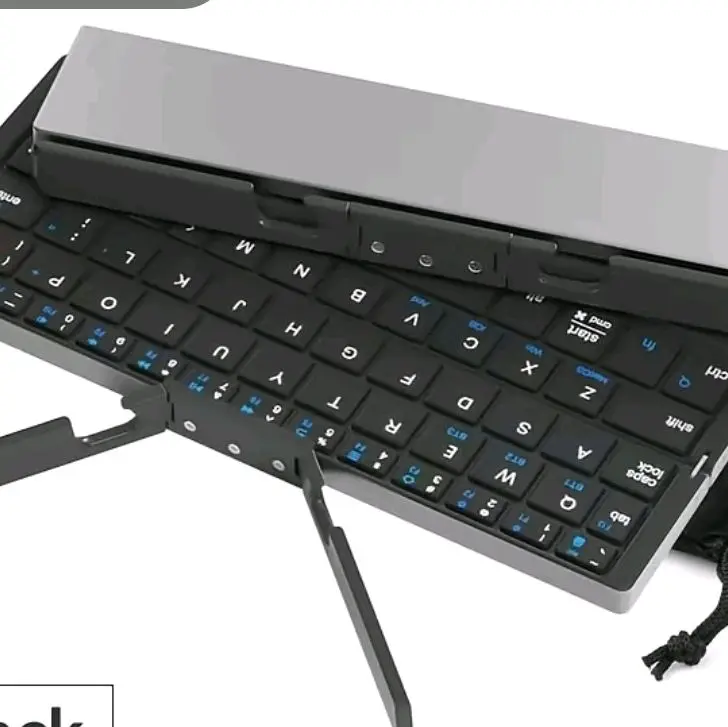 Foldable Bluetooth Keyboard with Phone Stand & Long Battery