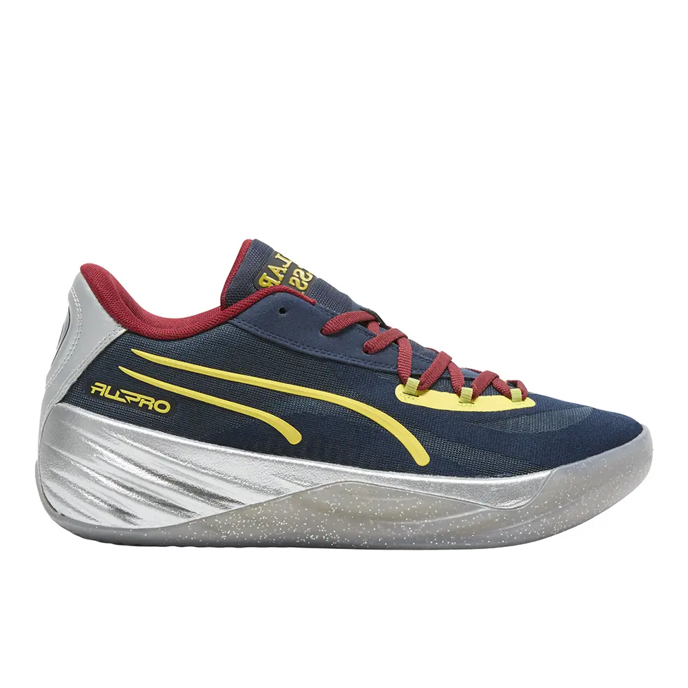 PUMA Mens Hoops X Polar Express All Pro Nitro Basketball Sneakers Shoes - Blue, Silver