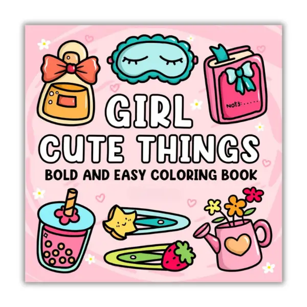 Halloween Fall Gift Girl Cute Things Bold and Easy Coloring Book