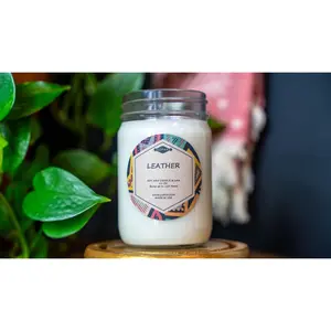Leather Soy Wax Candle