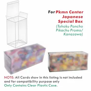 Transparent Plastic Protection Case Set, Fits Pokémon Center Japan Exclusive Box (tohoku Poncho Pikachu Promo/kanazawa), 3/10 Pieces