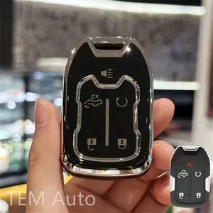 Premium TPU key fob cover for Chevy Suburban, Tahoe, terrain, Acadia, Mustang, Silverado & Sierra 1500/2500/3500HD-durable car accessory Truck Automotive