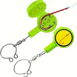 Nova Multifunctional Fishing Gadgets - 2-Pack Outdoor Fishing Line Knotter & Safe Hook Safe Guard Gea