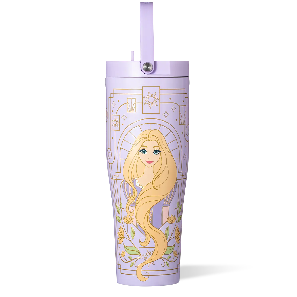Disney Princess 30oz Leak-Proof Portable Drink Tumbler - BPA-Free Unisex Adults Reusable Cartoon Theme Water Bottle, Tuckaway Spout, Silicone Flexible Handle, Princess Art, On-the-Go Kitchenware for Outdoor Hiking