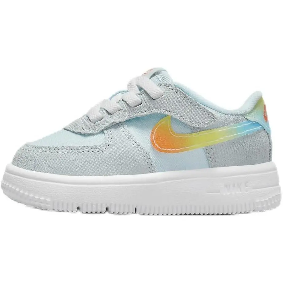 Toddler's Nike Air Force 1 Low Easyon BT Glacier Blue/Orng (HF4784 474)