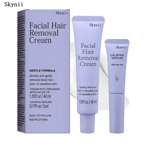 2 Pack Hydrateology Facial Hair Removal Cream, Skynii Facial Hair Removal, Gentle Hairs Removers for Women, Long-Lasting Depilatory Cream for All Skin Types