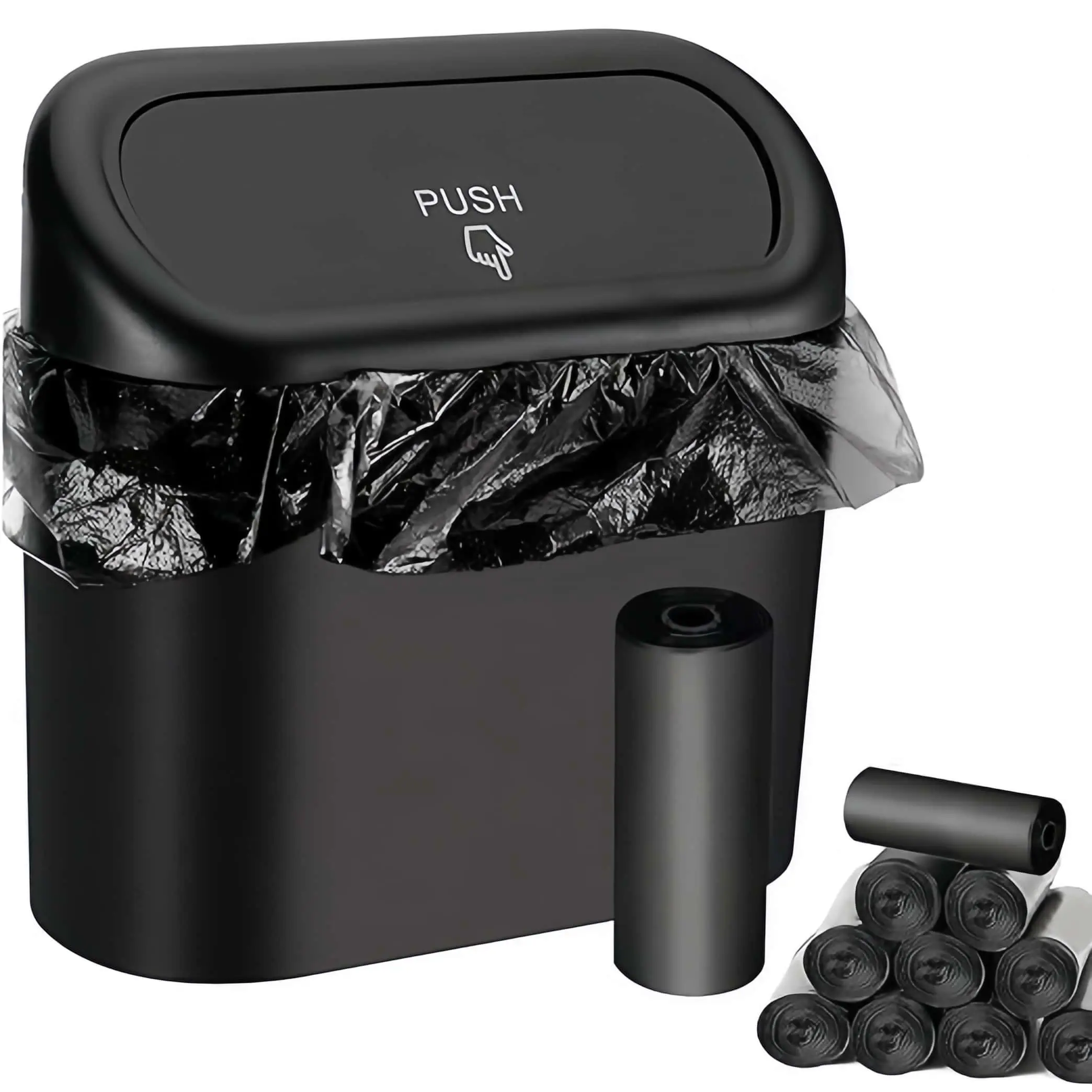 Multifunctional Car Trash Can Set with Lid, Mini Leak-Proof Organizer for Front & Rear Seats, Car Storage Organizer for Stowing & Tidying, Ideal for Office Home Use, Multifunctional Car Organizer
