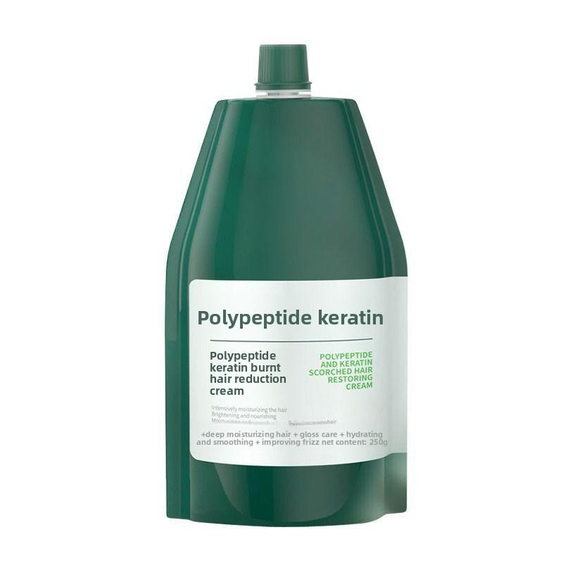 Polypeptide Keratin Hair Mask Corrects Frizz Nutritional Hair Care Repairs Dryness Hydrates Smooth Conditioner Burnt Hair Restoration Cream 250g Improves Frizz Smoothness
