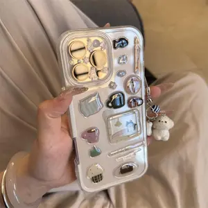 Black Cat White Dog Sticker Compatible with IPhone 16 Pro Max Phone Case 15 Pro New Model 14 for Women 13/12/17