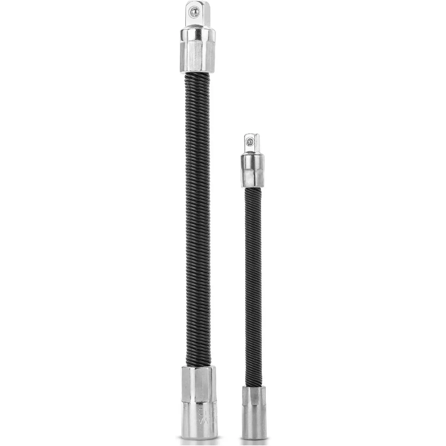 Flexible Extension Bar Set, 2 pcs, 1/4" & 3/8" Drives, Flexible Drill Bit Extension, Flexible Socket Extension, 1/4 Flexible Extension, Flexible Ratchet Extension Set, Socket Wrench Extension