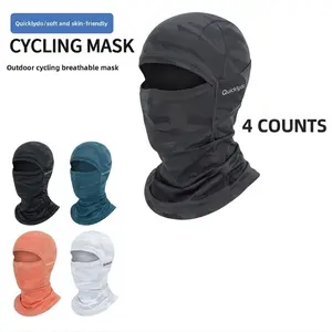 4 Counts Summer Balaclava Face Mask UV Protection Cooling Neck Gaiter Breathable Face Covering Motorcycle Cycling for Men Women FathersDayGift