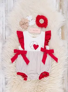 Love the Game Embroidered Cotton Bubble Romper