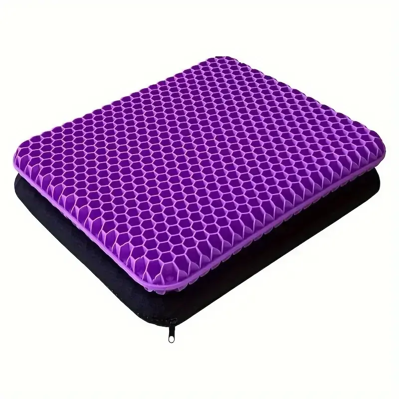 Gel Seat Cushion for Car Seat, Honeycomb Cooling Cushion, Pressure Relief Car Cushion Pad for Driving, Office Chair, Truck, Wheelchair, Sciatica & Tailbone Pain Relief