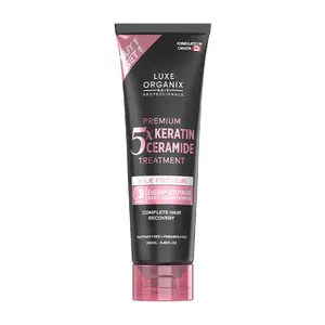 Luxe Organix Premium Keratin Treatment Milk Protein Deep Repair Conditioner 250ml with Luxe Organix Premium Keratin Shampoo 210ml
