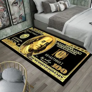 Dollar rug, 1 count long rug, vintage dollar pattern, soft comfortable rug, machine washable easy to clean, runner rug, Indoor Floor Rug, room decor, suitable gift for a boy, suitable for living room, bedroom, bedside, kitchen, bathroom, hallway