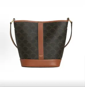 Pre-owned Celine Small Bucket in Triomphe Canvas Shoulder bag