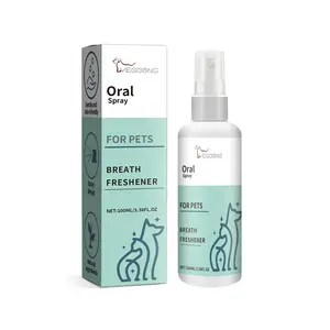 Yegbong Pet Breath Freshener Spray Mint Flavor Dog Oral Cleaning Bad Breath Removal Dental Care Fresh Breath Pet Supplies
