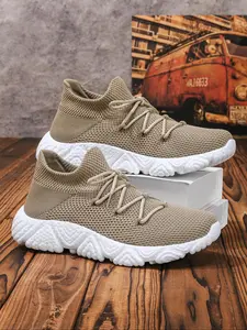 Men's Casual Breathable Lightweight Sneakers, Fashionable Lace Up Low Top Sneakers, Stylish Athletic Running Shoes for Daily Wear