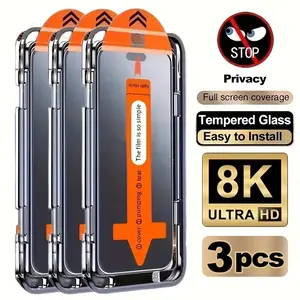 3-Pack Anti-Spy Screen Protector Film for iPhone 17promax 16promax 15promax, Privacy Phone Protection, Speaker Dust Mesh, Full Coverage