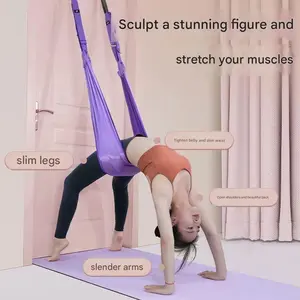 Yoga fitness belt, universal waist, back and leg stretching belt, ground stretching three-in-one, all-in-one training belt for home gym, one-leg stand and handstand, used for back bending and handstand, dance and stretching exercise trainer