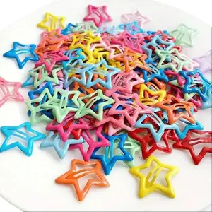 30/50/62 Pcs Women's Cute Star Design Hair Clips Hairpins, Summer 2026 Casual New Trendy Plain Color Hair Clips, Fashionable Y2k Hair Accessories for Daily Hairstyle Decoration, Hair Clip Set