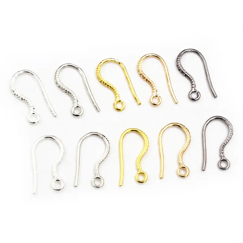 20pcs 17x8mm Rhodium Silver Gold Plated Earring Findings Earrings Clasps Hooks Fittings DIY Jewelry Making Accessories Earwire