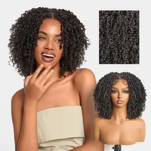 Veralux Fiber 12'' Synthetic 11X4 Lace Frontal Wig 200% Density  Twist Curly Wigs 11X4 Closure  Lace Dreadlock Wig Glueless Wigs  Black Ready to Go Wig for Women