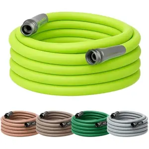 Garden Hose 5/8 in. x 50 ft., Lightweight All-Weather Water Hose, Durable and Flexible, Leak-Free Connections