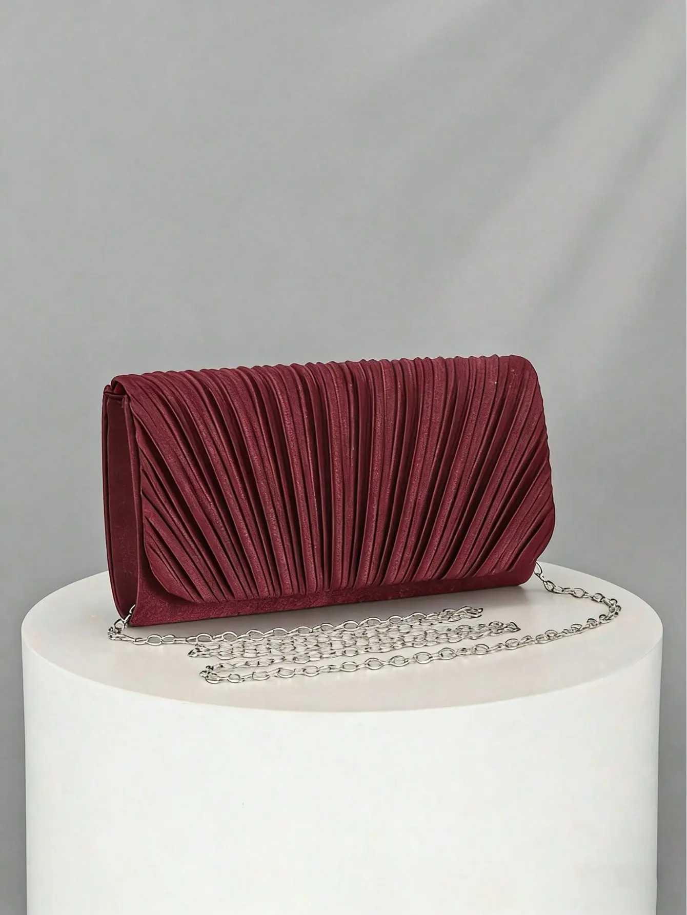 OpulAura Shiny Metallic Flap Clutch Bag for Women - Elegant Evening Purse with Detachable Shoulder Straps, Magnetic Closure, Ideal for Galas, Weddings, Birthday Occasions, Formal Dresses, Note: Do Not Wash, Minimalist