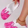 Women's Fashion Cartoon Print Eva Sandals, Summer Outdoor Footwear Non-Slip Work Shoes, Lightweight Flat Soft Sole, Adjustable Buckle, Beach Garden Fall