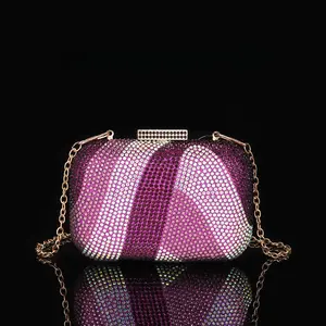 Clutch bag diamond crystal rhinestones evening bag for party wedding use, cross-border women's European and American style clutch