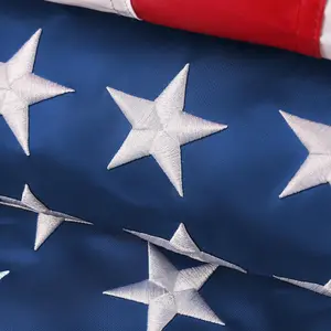 American Flags 5x8 Outdoor Use,Non Fading American Flags for Outside, American Flag Outdoor Heavy Duty, American Flag Longest Lasting, US Flag Embroidered Stars, Brass Grommets Sewn Stripes