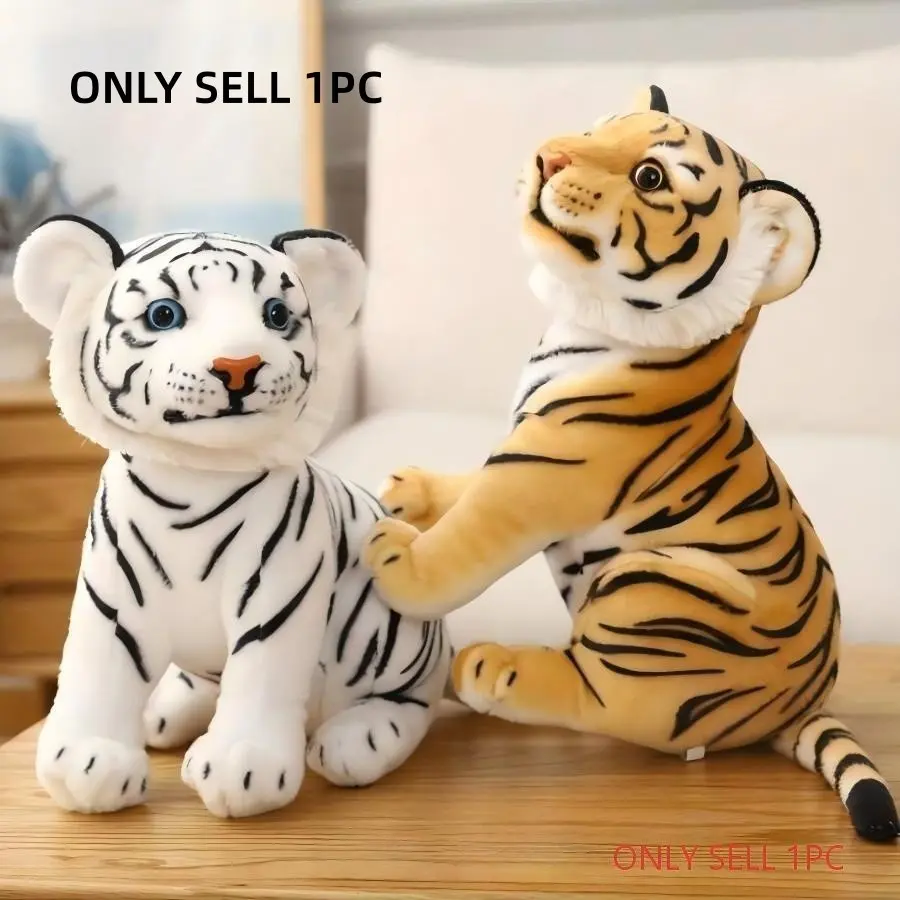 Soft Plush Tiger Stuffed Animal 23cm, Perfect Birthday or Valentine's Gift for Kids, Wild Animal Decor for Ages 3-6, Soft Adorable Stuffed Animal Realistic, Cuddly Stuffed Animal, Huggable Stuffed Animal, Stuffed Animal Gifts