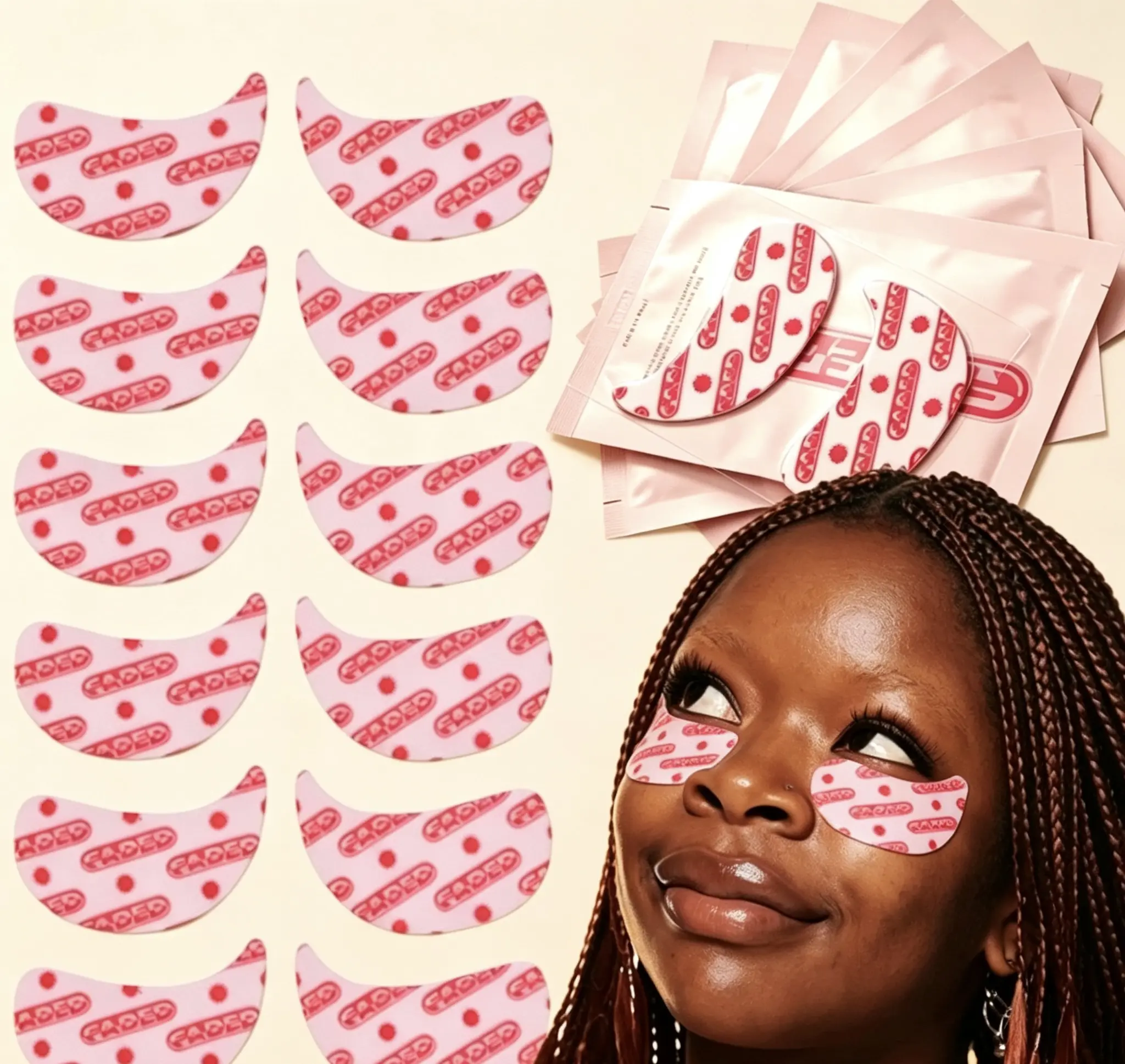 Unscented Pink Polka Dot Eyemasks for Sleeping - 2-Box Pack (12 Pairs Total), Comfortable Beauty Accessory for Enhancing Sleep, Personal Care Essential, Enhances Sleep