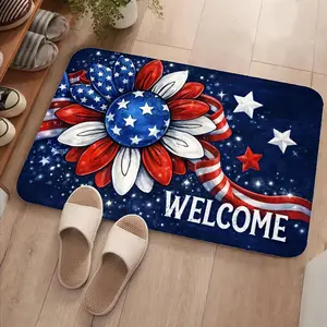 American Element Colorful Sunflower Artwork Graphic Doormat - Easy-to-Clean Alternative Design Decor for Independence & Flag Day, Indoor Carpet for Bedrooms & Living Rooms, Artwork Graphic Doormats, Alternative Design Doormats
