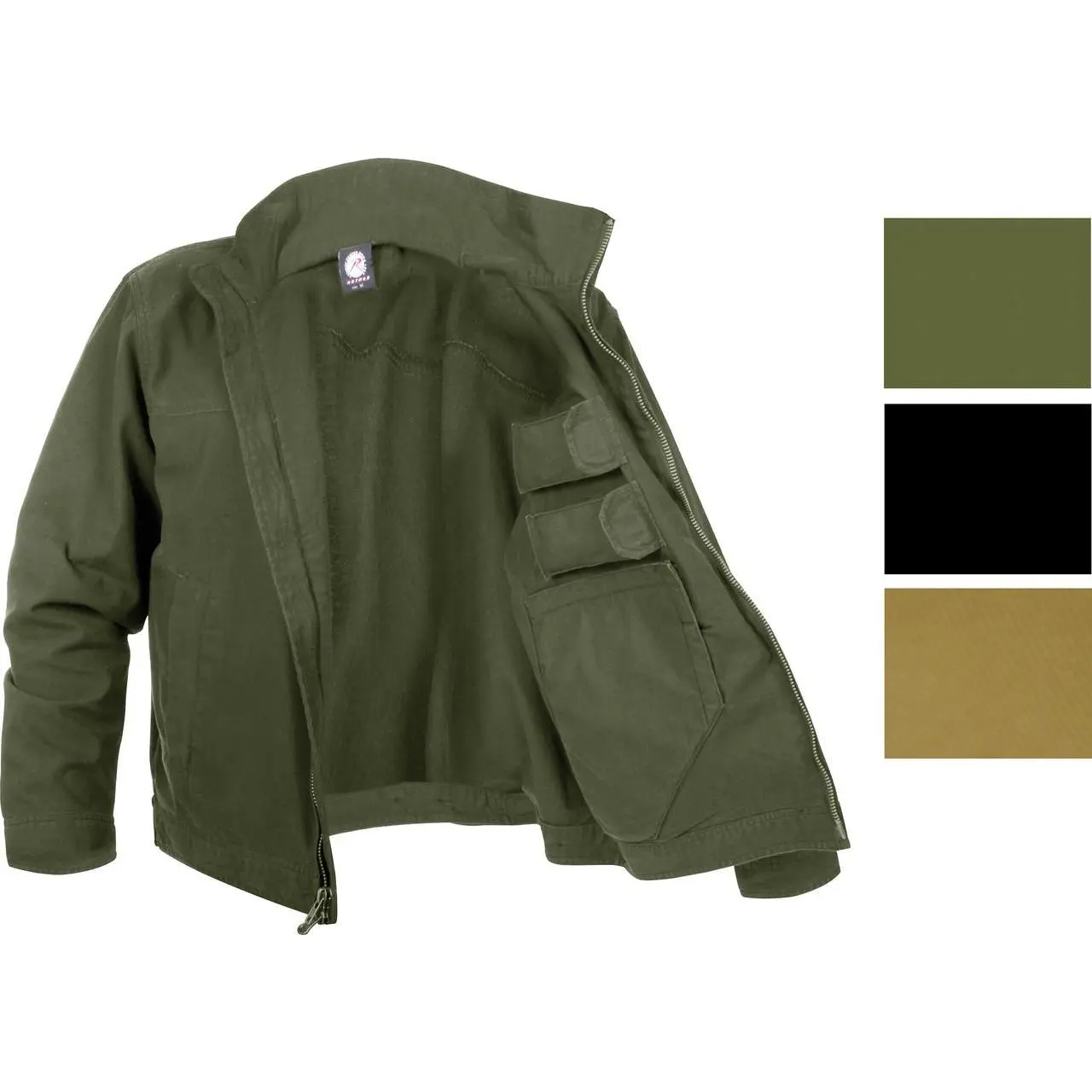Tactical Concealed Carry Lightweight Jacket Ambidextrous CCW Solid Coat