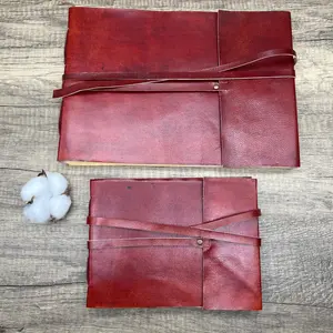 Leather-Bound Cotton Sketchbook – 185gsm Smooth Paper (A4 or A5)